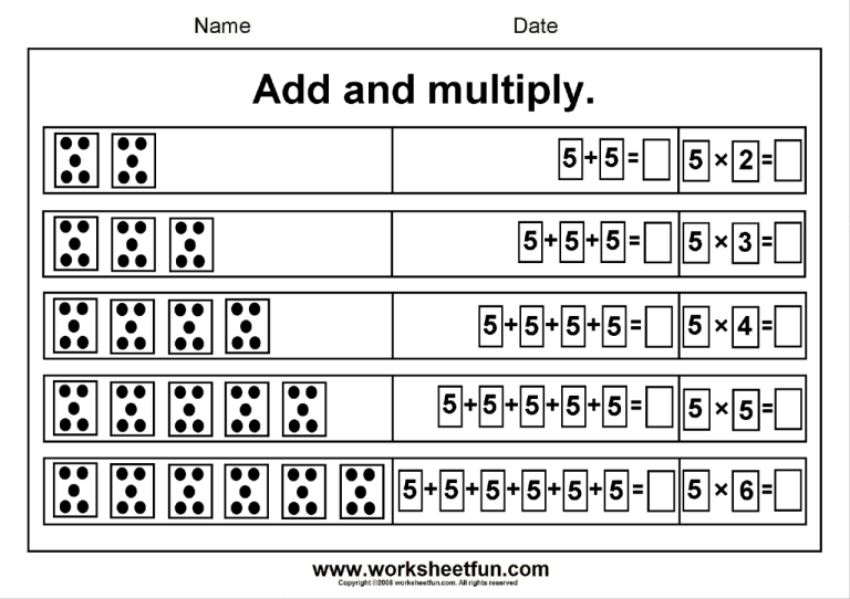 Free Printable Multiplication Worksheets For Beginners