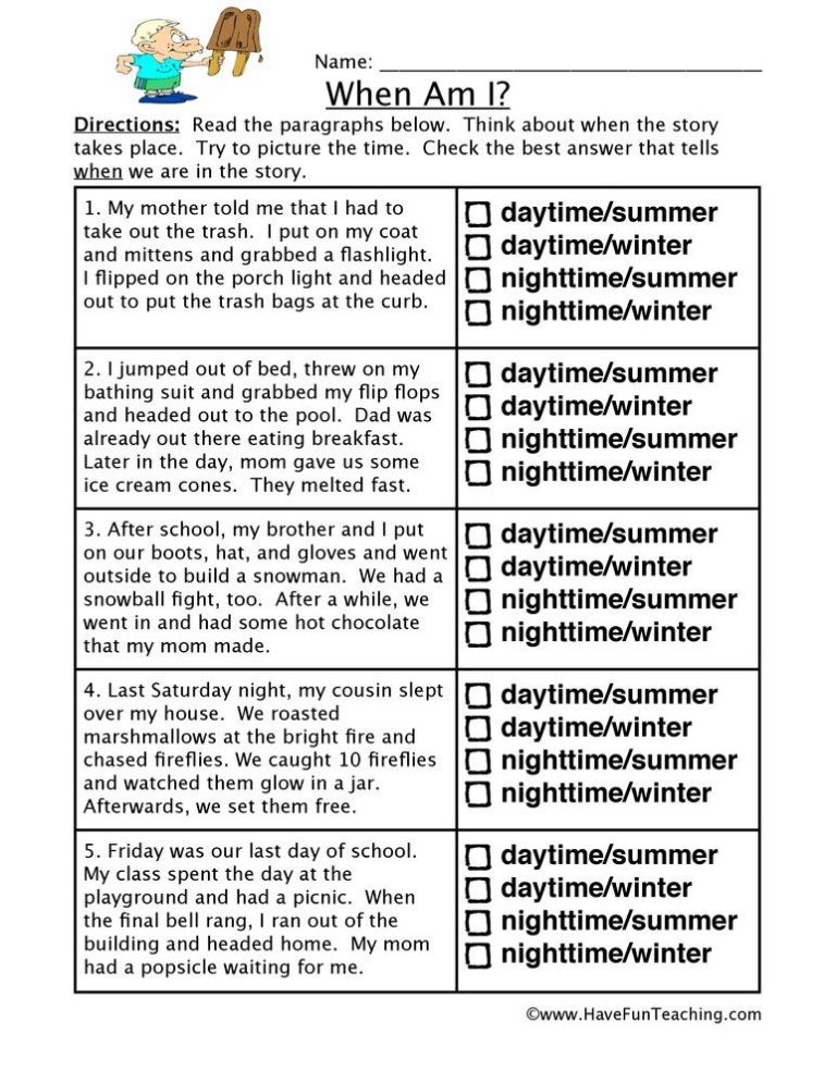 4th Grade Inference Worksheets Pdf