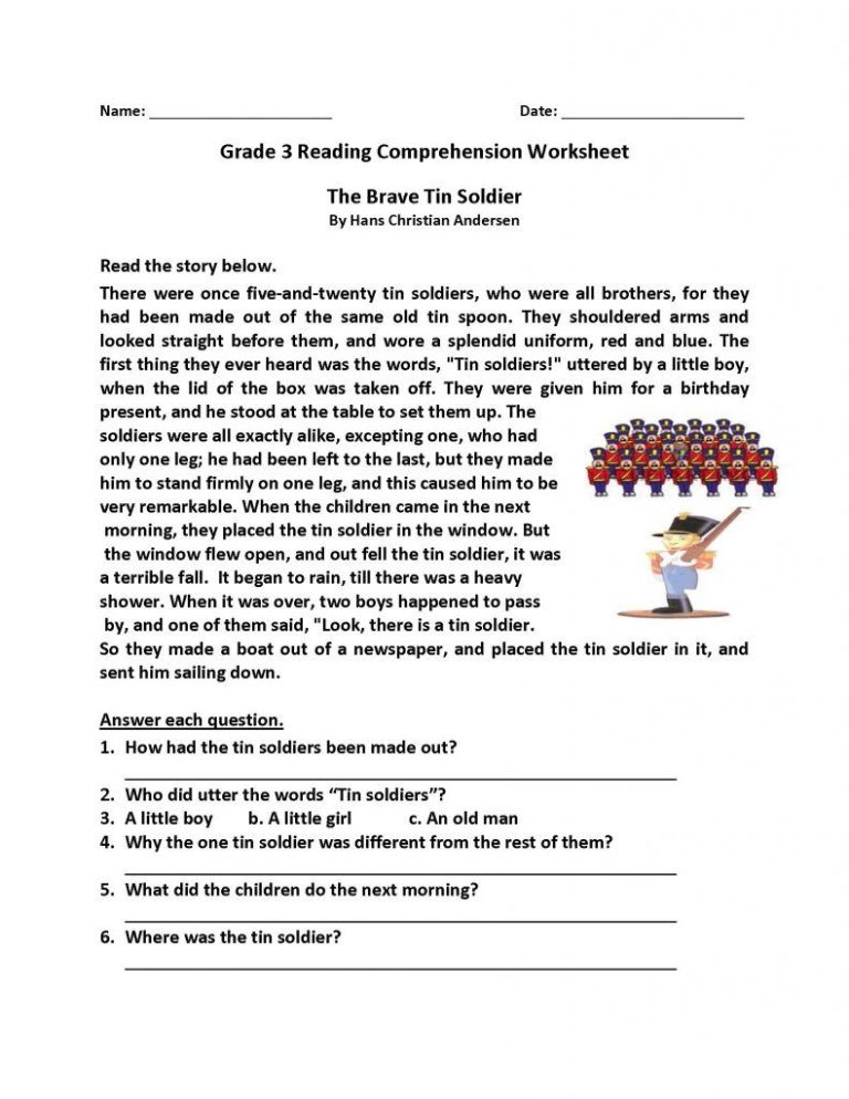 5th Grade Reading Worksheets Pdf