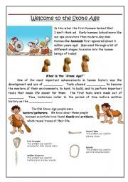 Stone Age Reading Comprehension Year 3