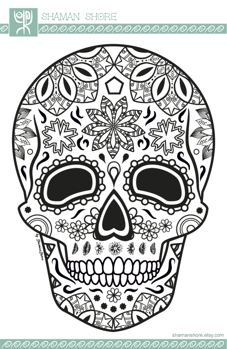 Skull Colouring Pages