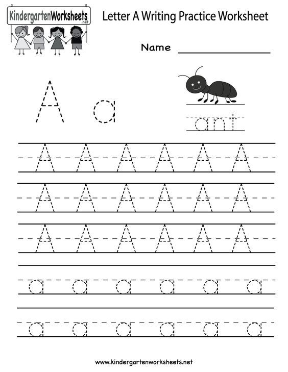 Printable Kindergarten Worksheets Letter A