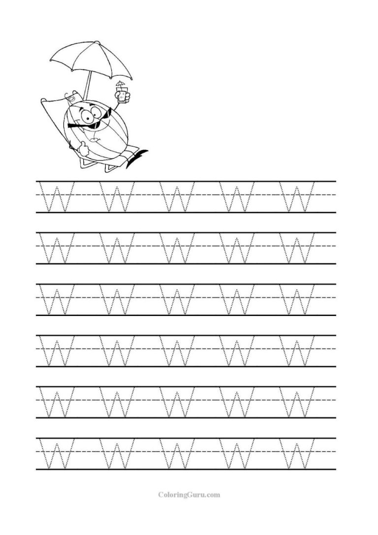 Letter W Worksheets Free Printables