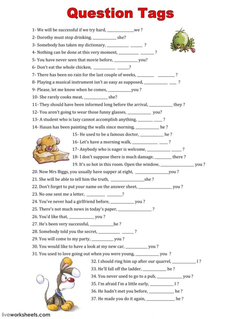 Live Worksheets Answer Key