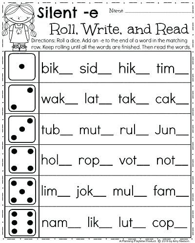 Silent E Worksheets Pdf