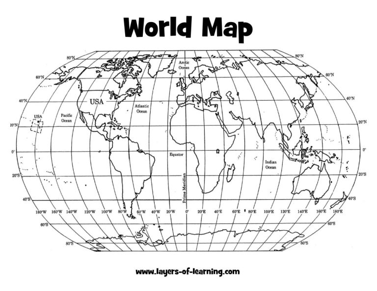 World Map Worksheet Answers