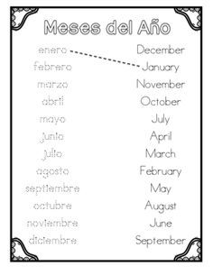 Days Of The Week Worksheet Spanish