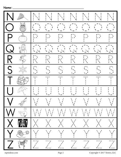 Alphabet Tracing Worksheet