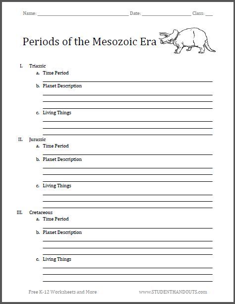 Blank Geologic Time Scale Worksheet