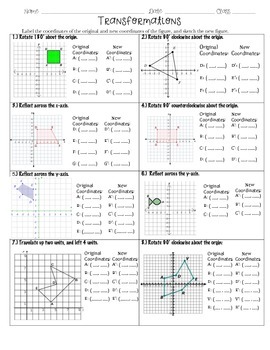 Rotations Worksheet 8th Grade