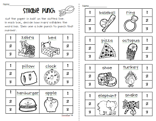 Syllables Worksheet Free