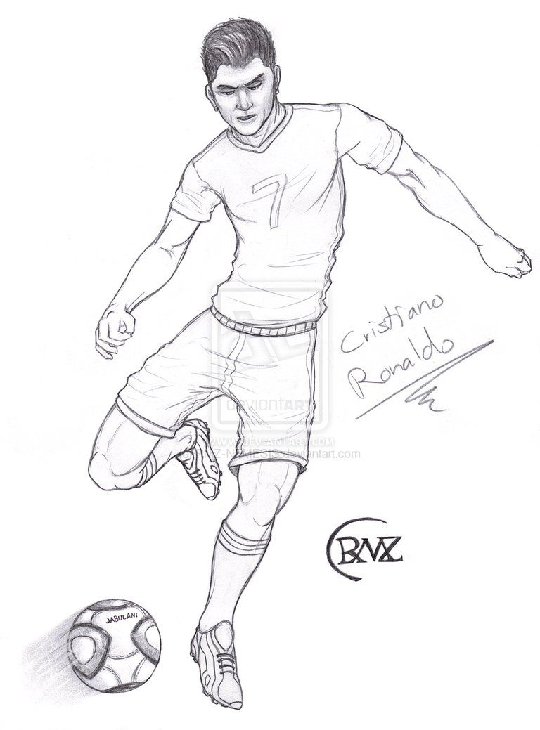 Ronaldo Colouring Pages