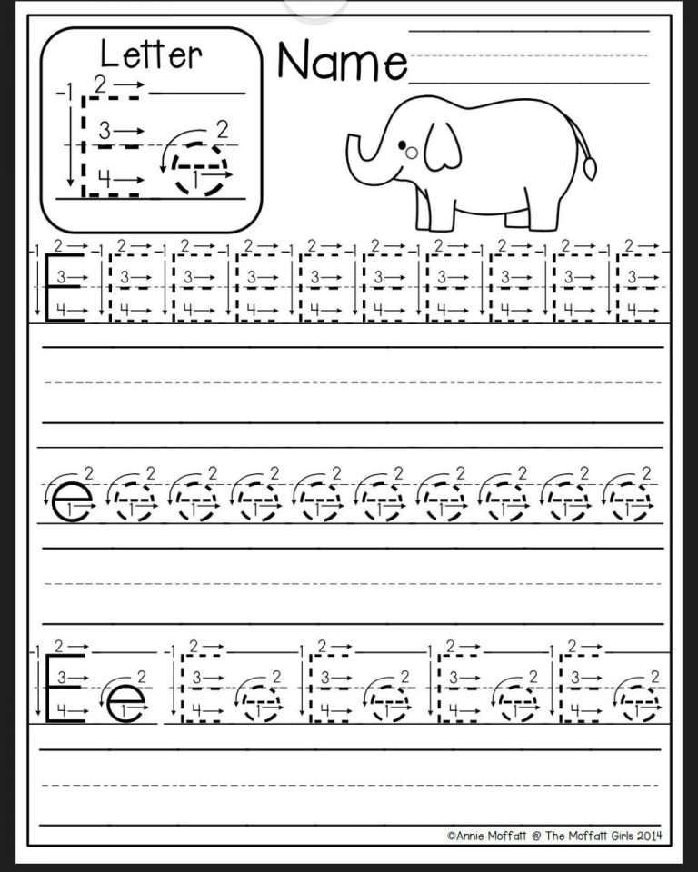 Traceable Letters E