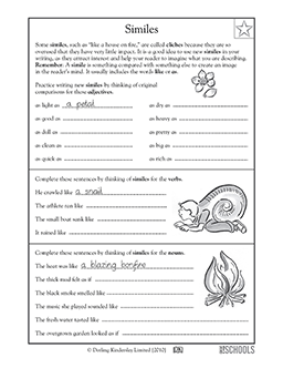 4th Grade Worksheets Writing