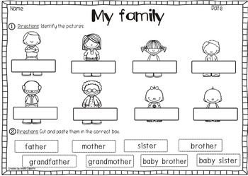 My Family Worksheet For Toddlers