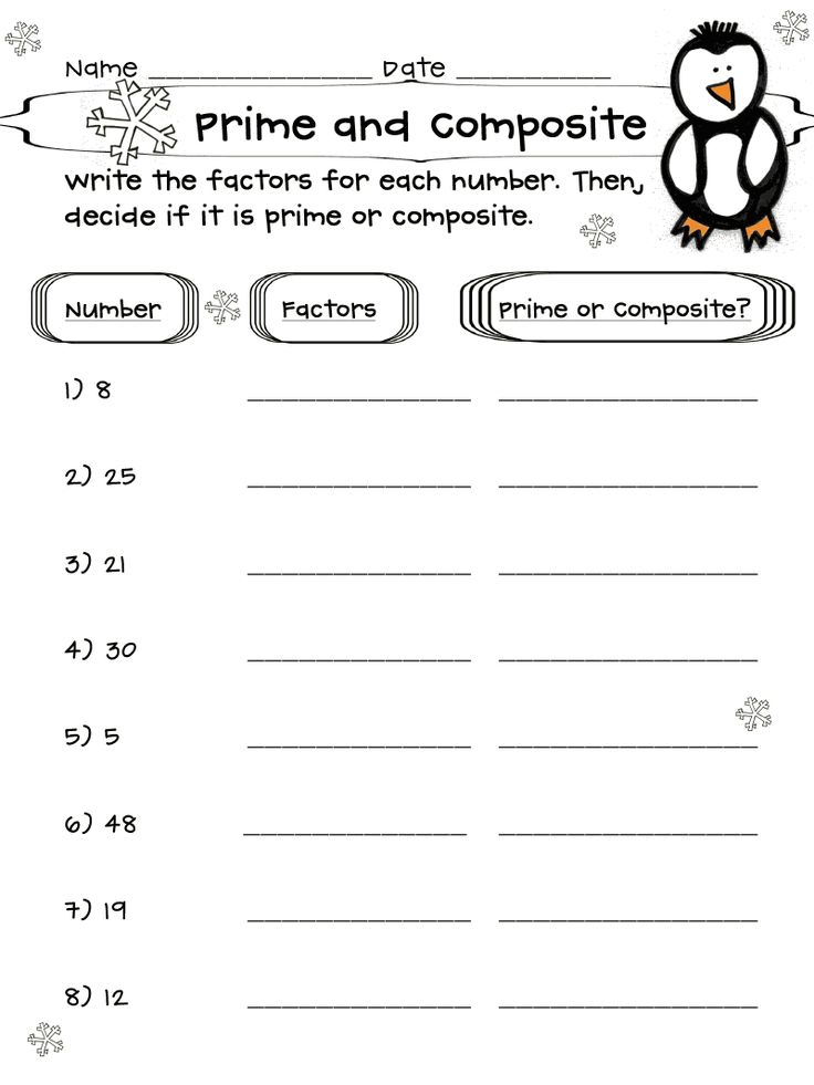 Prime And Composite Numbers Worksheet Grade 5