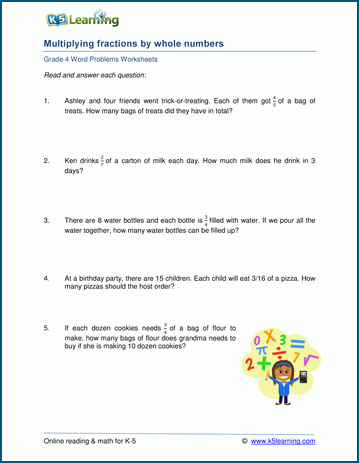 4th Grade Math Word Problems Worksheets Pdf