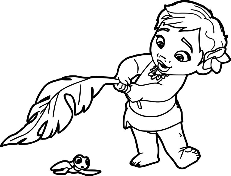 Moana Coloring Pages For Toddlers