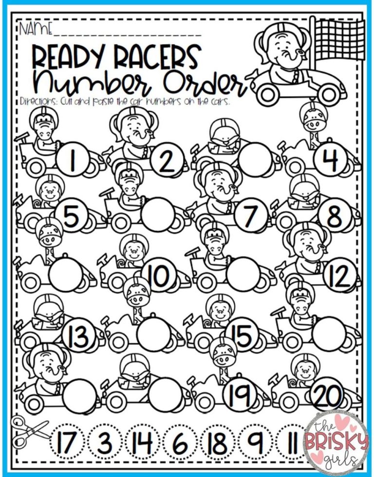 Kindergarten Activity Sheets Math