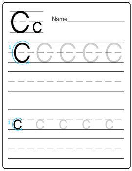 Letter Practice Sheets C