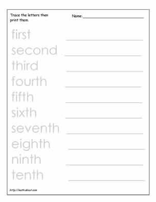 Grade 3 Ordinal Numbers Worksheet Pdf