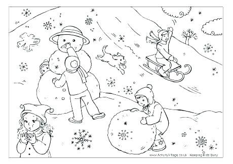 Snow Coloring Pages