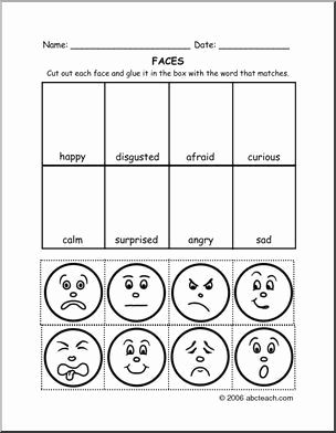 Feelings Worksheet Preschool