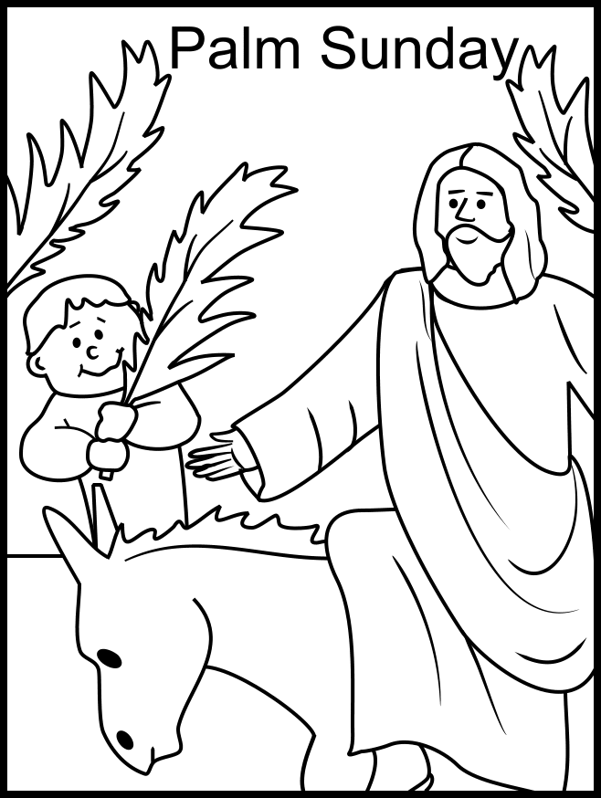 Palm Sunday Coloring Page