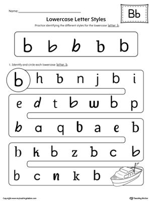 Letter B Worksheets For Kindergarten