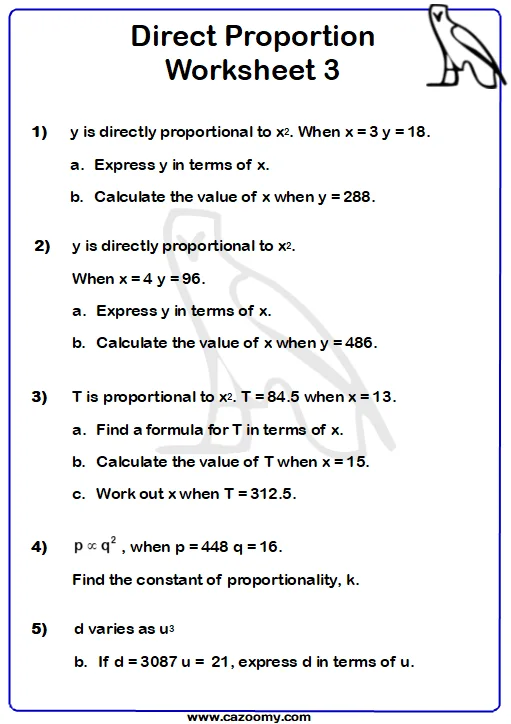 Direct Variation Worksheet With Answers