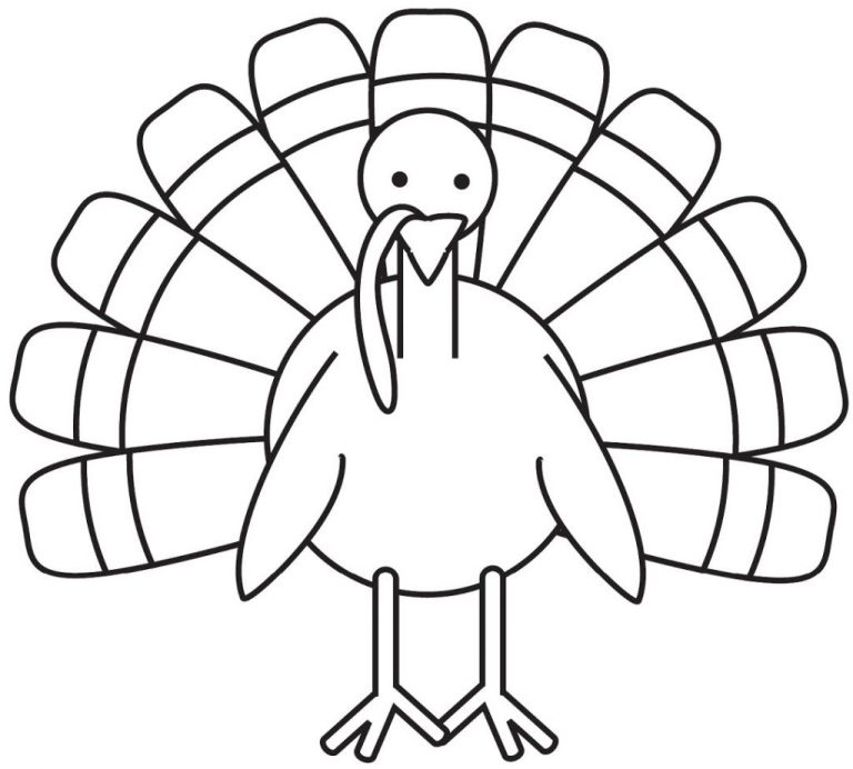 Turkey Coloring Pages For Kindergarten