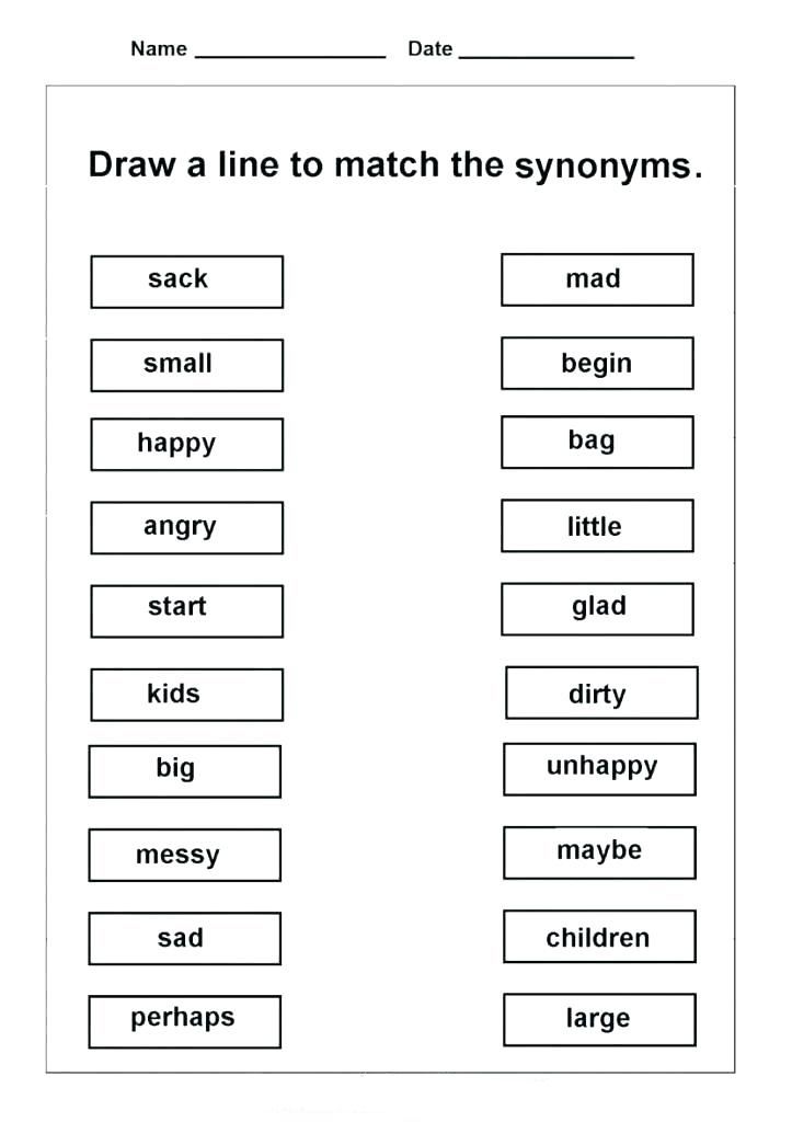 English Worksheets For Kids 2nd Grade