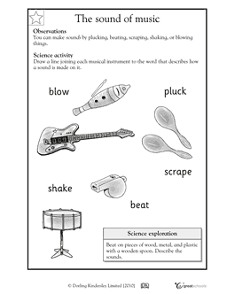 Music Worksheets For 1st Grade