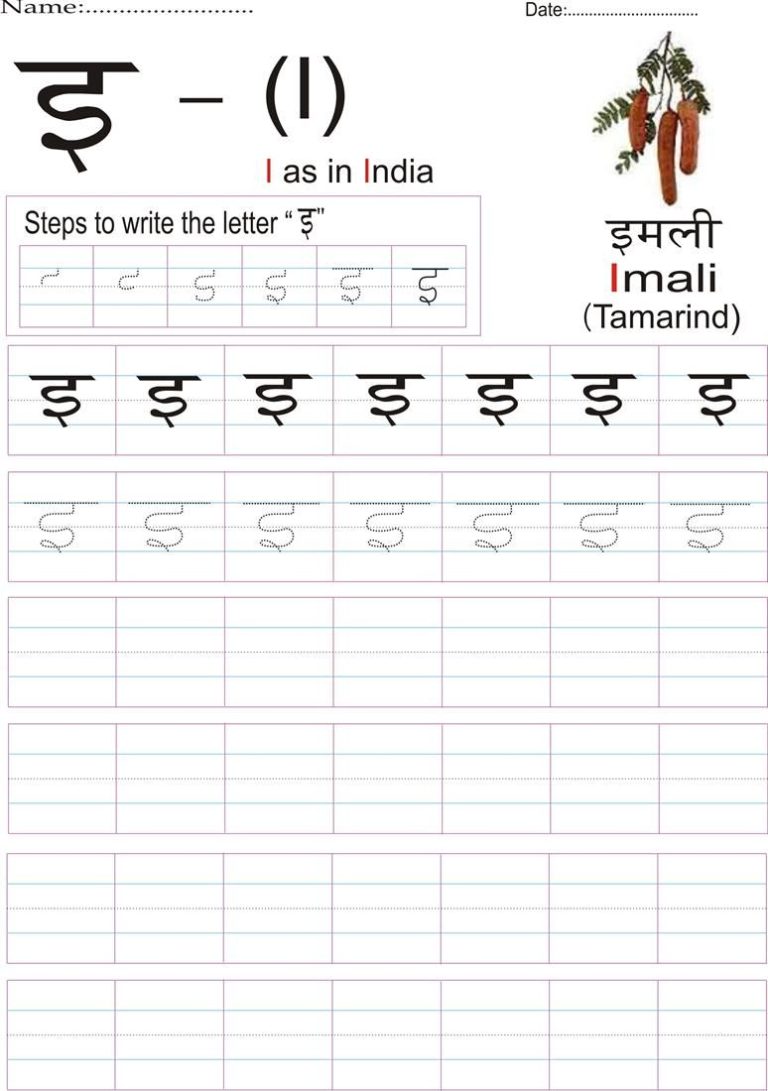 Missing Letters Worksheet In Hindi