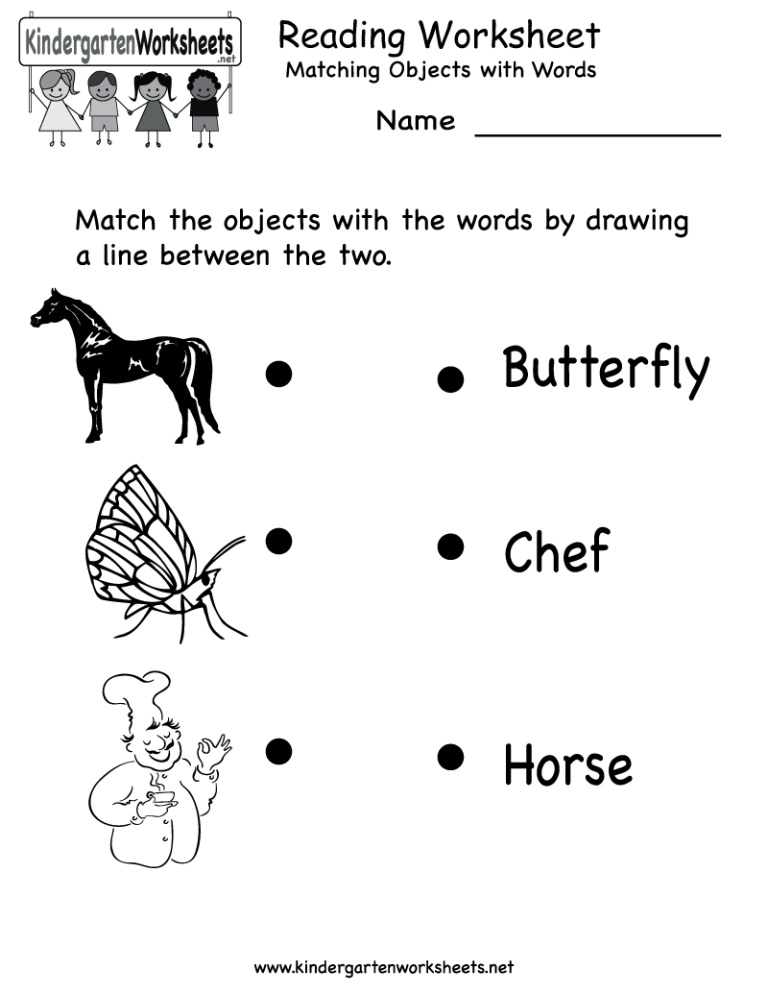 Kindergarten English Worksheets Free Printables