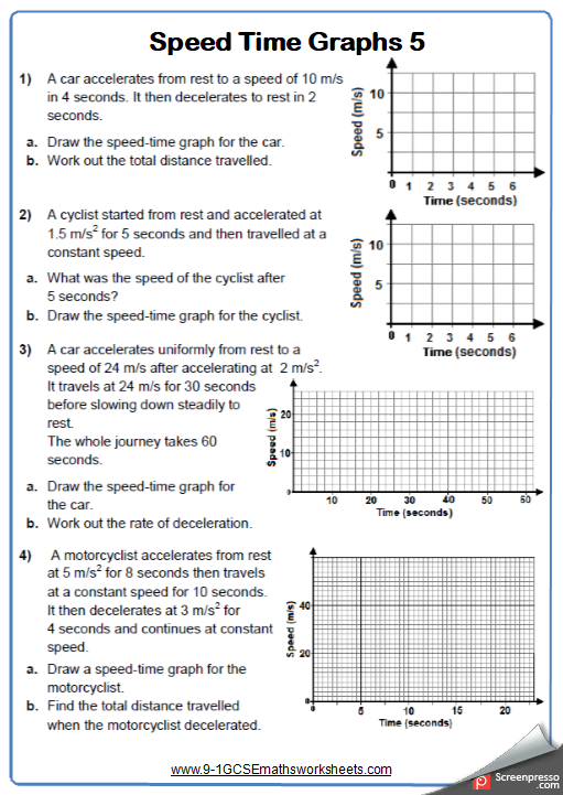 Speed Distance Time Worksheet For Grade 5