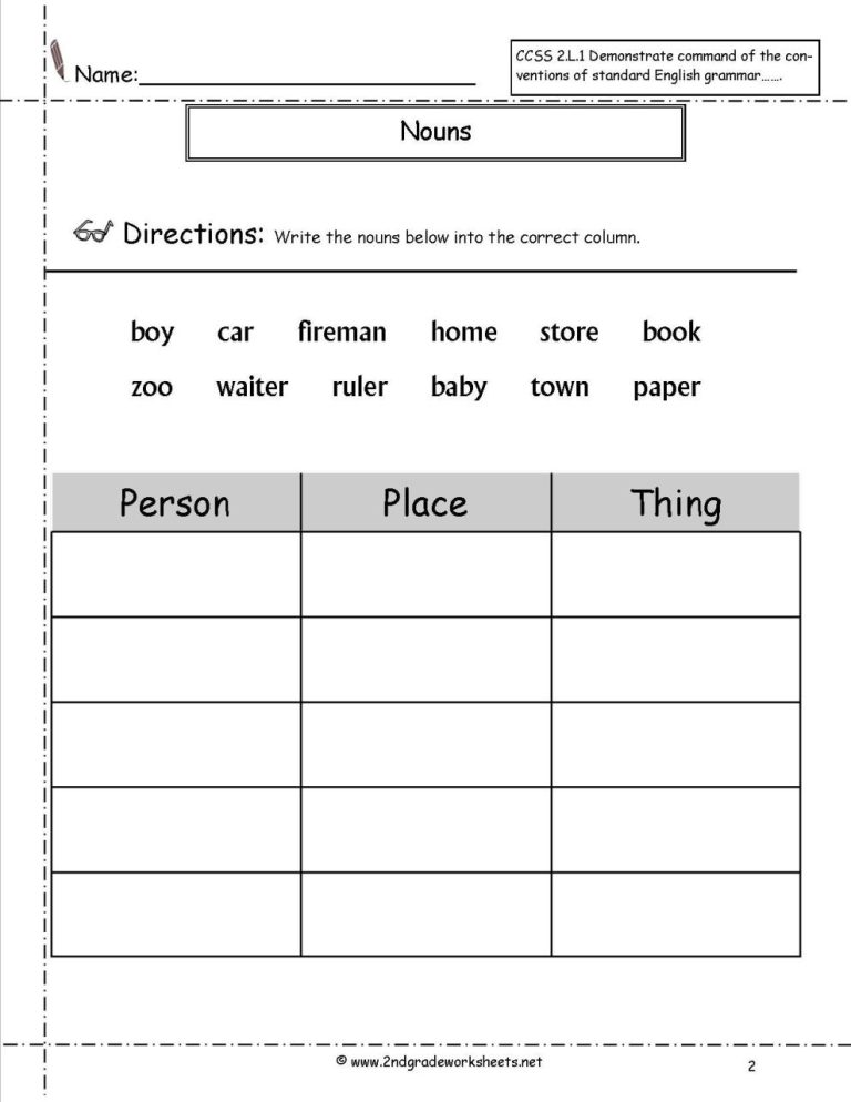 Printable Free Worksheets For Teachers