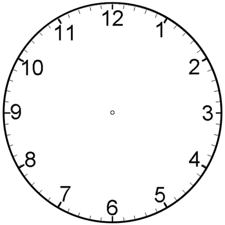 Clock Printable Template