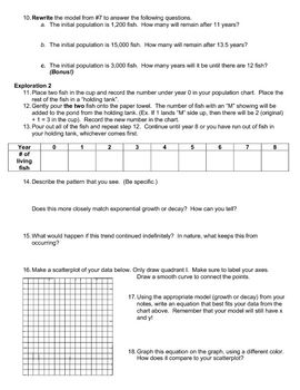 Exponential Growth And Decay Worksheet Answer Key