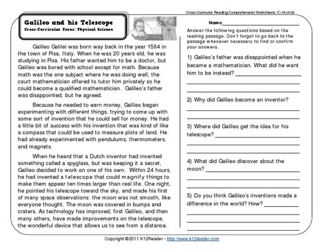 Printable Year 4 Comprehension