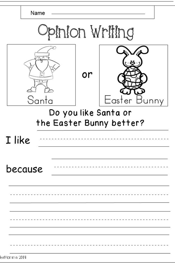 Kindergarten Writing Worksheets Free