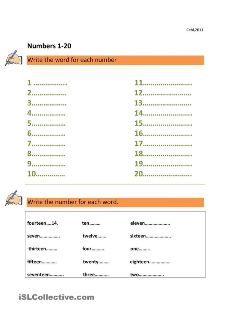 Writing Numbers In Words Worksheets Grade 3