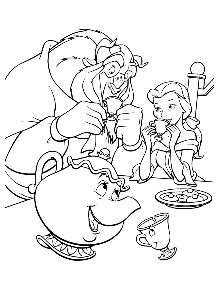 Beauty And The Beast Coloring Book