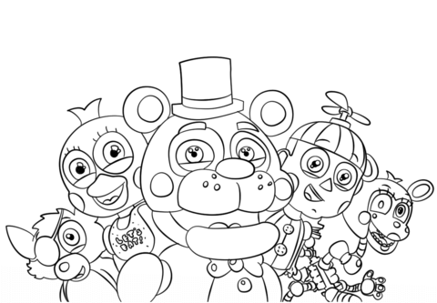 Fnaf Colouring Pages