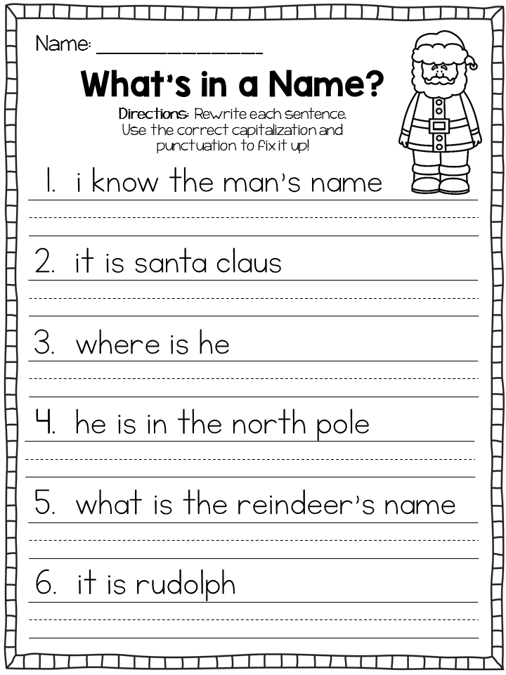 Capital Letters Worksheet 2nd Grade