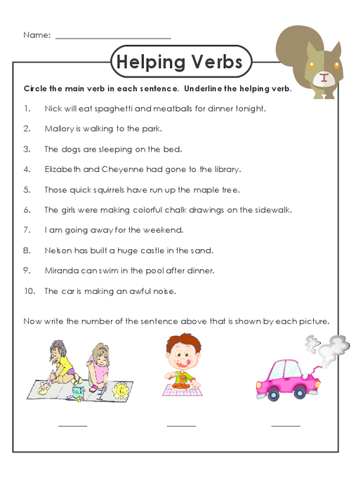 Helping Verbs Worksheet For Class 2