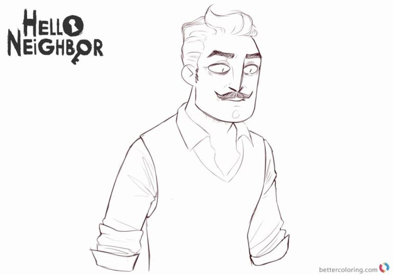 Hello Neighbor Coloring Pages