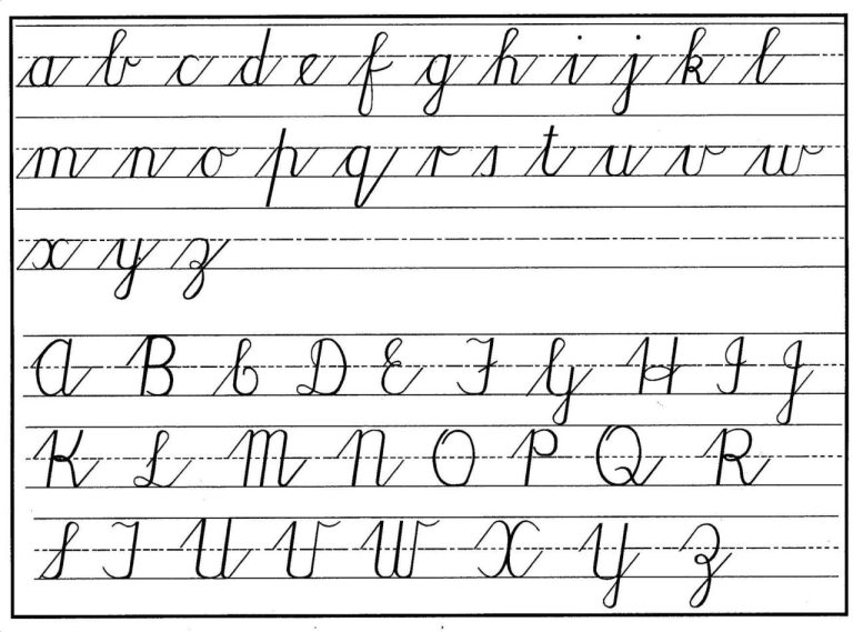 Cursive Writing Practice Sheets Printable