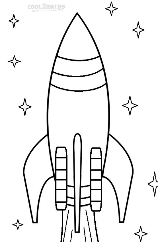 Rocket Ship Coloring Page