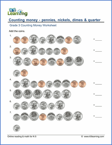 Money Worksheets Grade 4